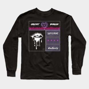 Heart Break Vaporwave Long Sleeve T-Shirt